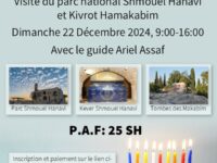 טיול לדוברי צרפתית - 22/12 הפארק הלאומי, קבר שמואל הנביא וקברות המכבים