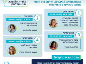 HR Mastery- קורס מתקדם למנהלות משאבי אנוש